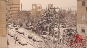 Η Νέα Κρήνη χιονισμένη.