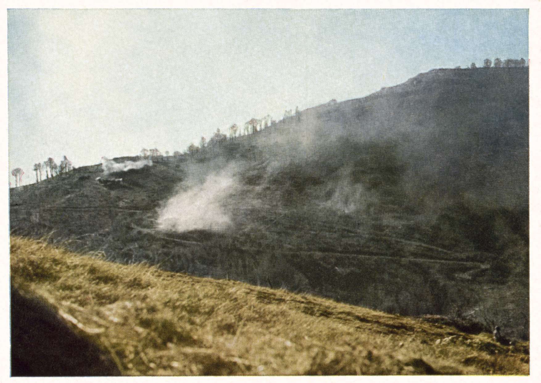 Περιοχή Σερρών, 6 Απριλίου 1941. Έγχρωμη φωτογραφία από την έναρξη των γερμανικών επιχειρήσεων εναντίον του Οχυρού Ιστίμπεη τα χαράματα