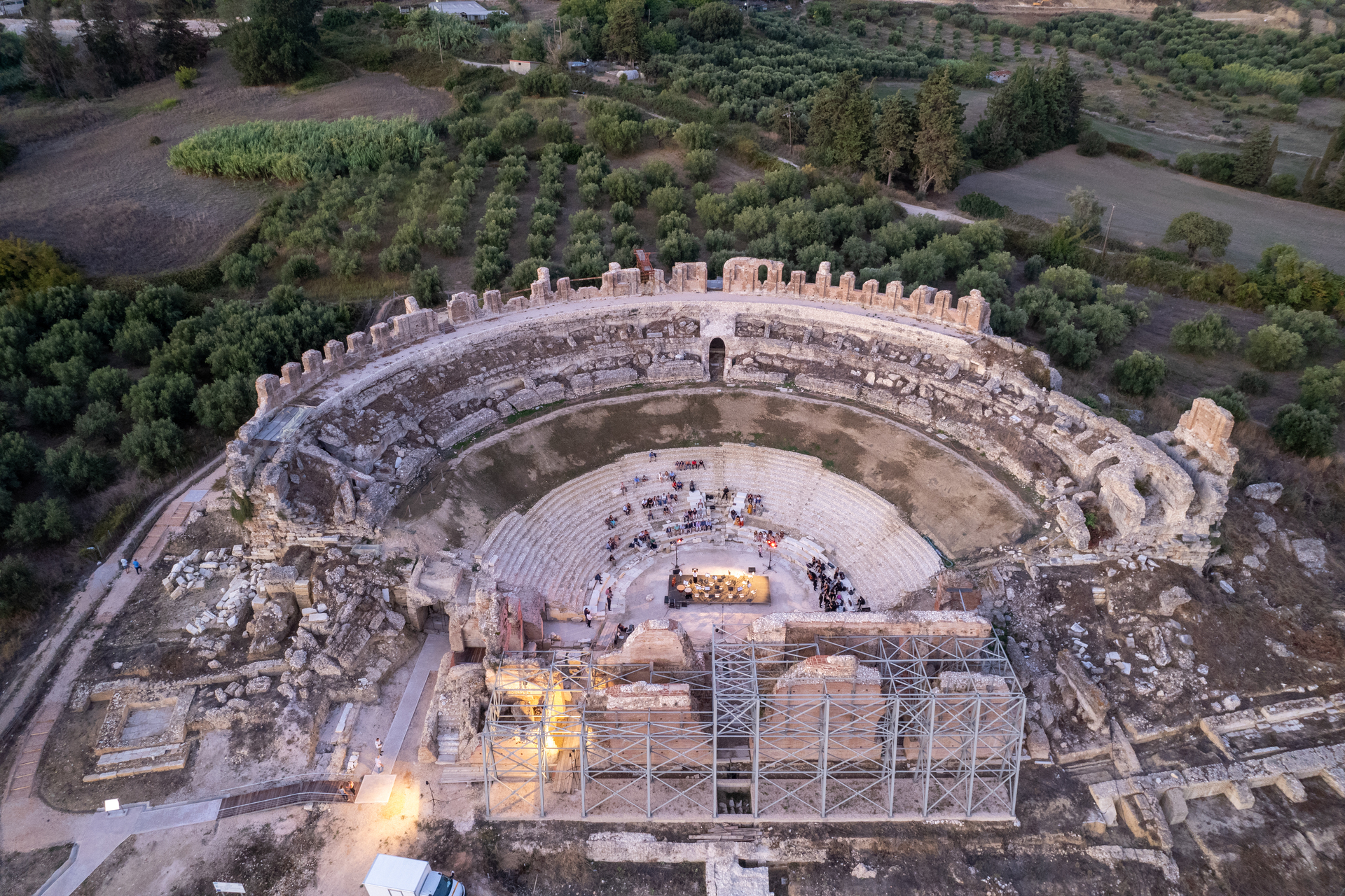 Αρχαίο Θέατρο Νικόπολης, Πανοραμική Λήψη