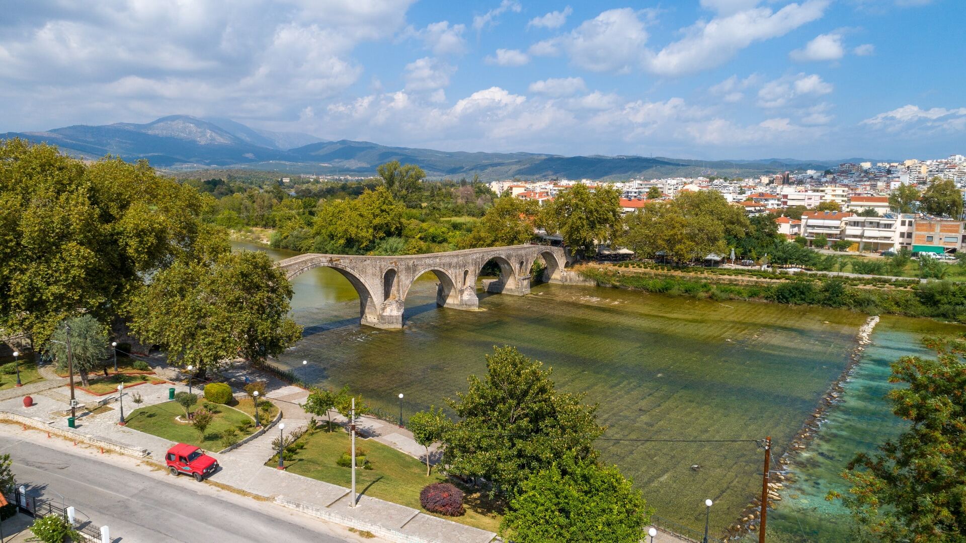 Το Λιθόκτιστο Γεφύρι της Άρτας, Πανοραμική Λήψη