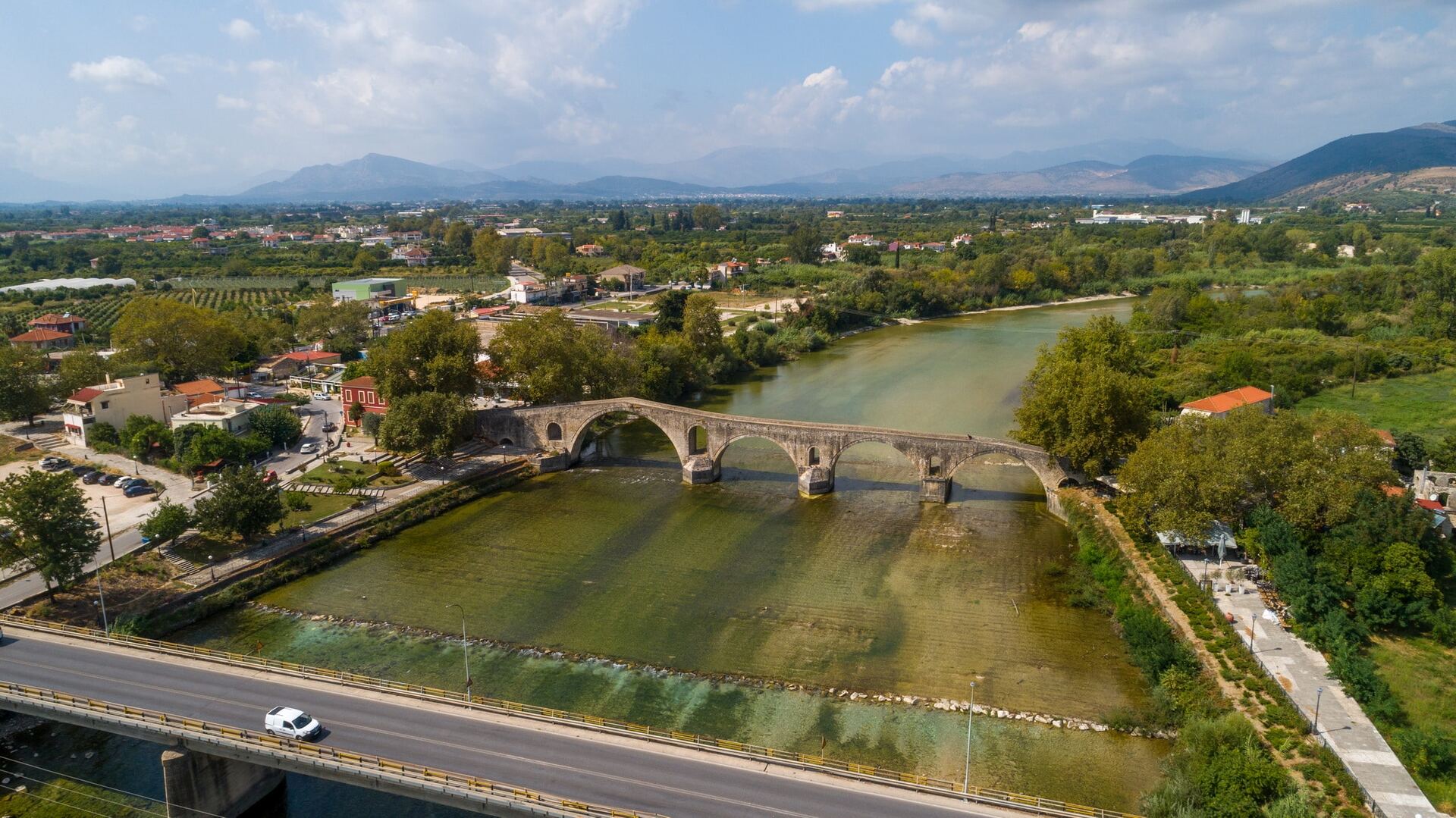 Το Λιθόκτιστο Γεφύρι της Άρτας, Πανοραμική Λήψη