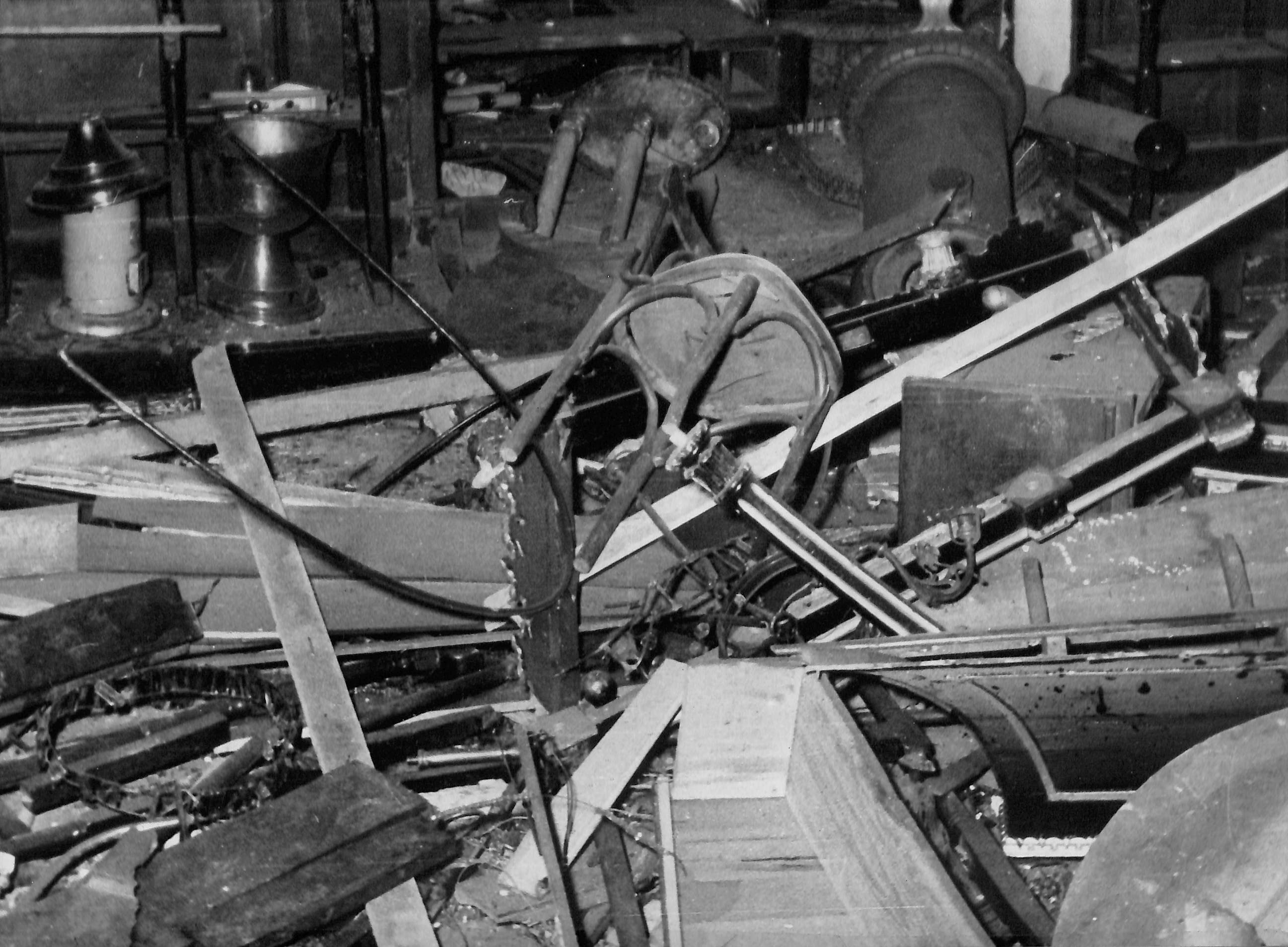 Η κατεστραμμένη εκκλησία του Ιερού Ναού του Χριστού, στον Γαλατά.